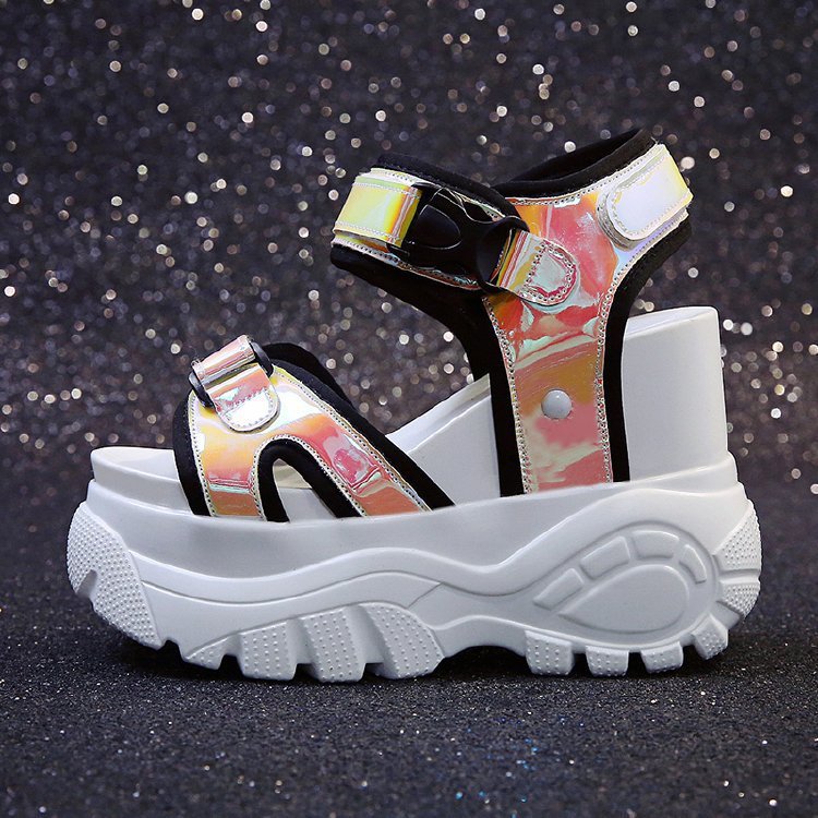 TUINANLE Platform Sandals Muffin Bottom Symphony Chunky Super High Heel Student Increase Summer Beach Shoes Sandalias Mujer