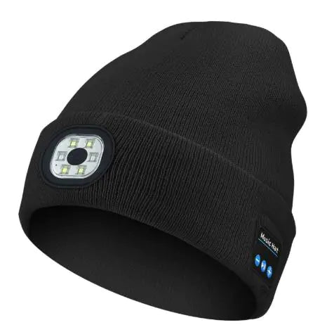 Gorro Auricular Bluetooth con LED Luminoso y Música Inalámbrica