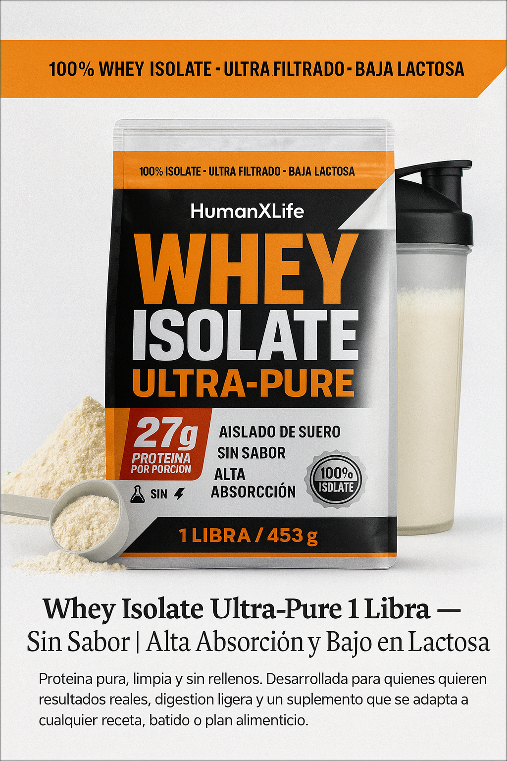 Proteína Aislada Ultra-Pura Puriva – 1 Libra