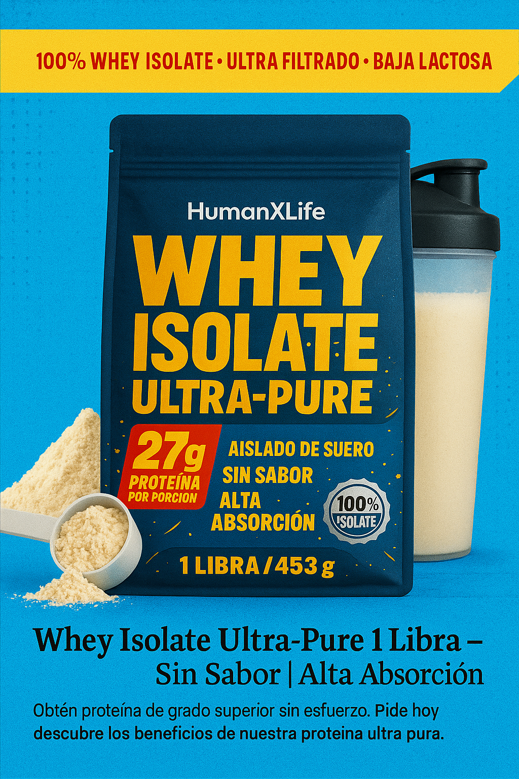 Proteína Aislada Ultra-Pura Puriva – 1 Libra