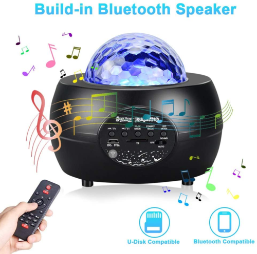 LED Night Light Starry Sky Projector with Bluetooth Wireless Speaker / Cosmos Dreamscape Speaker / Altavoz Paisaje Astral Cosmos