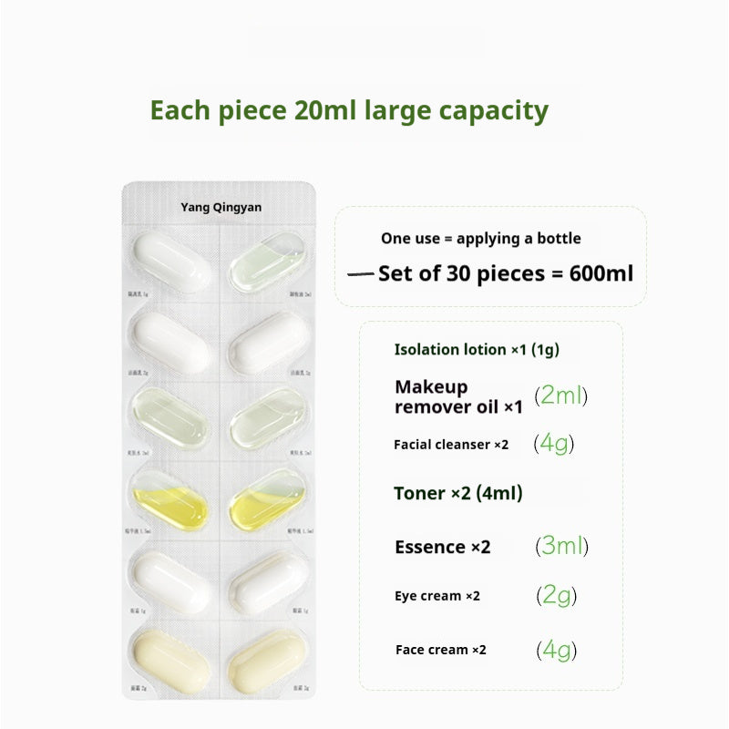 Disposable Water Emulsion Sample Travel Set Genuine Skincare Products