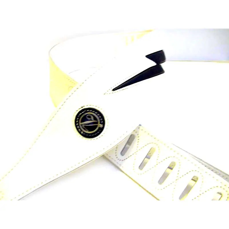 Guitar and Bass Strap in Black and White Lightning Design